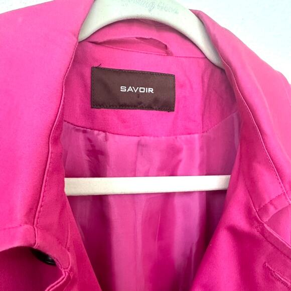 Savoir Pink Trench Coat UK 12/US 8, Barbiecore, Excellent Condition - Picture 2 of 9